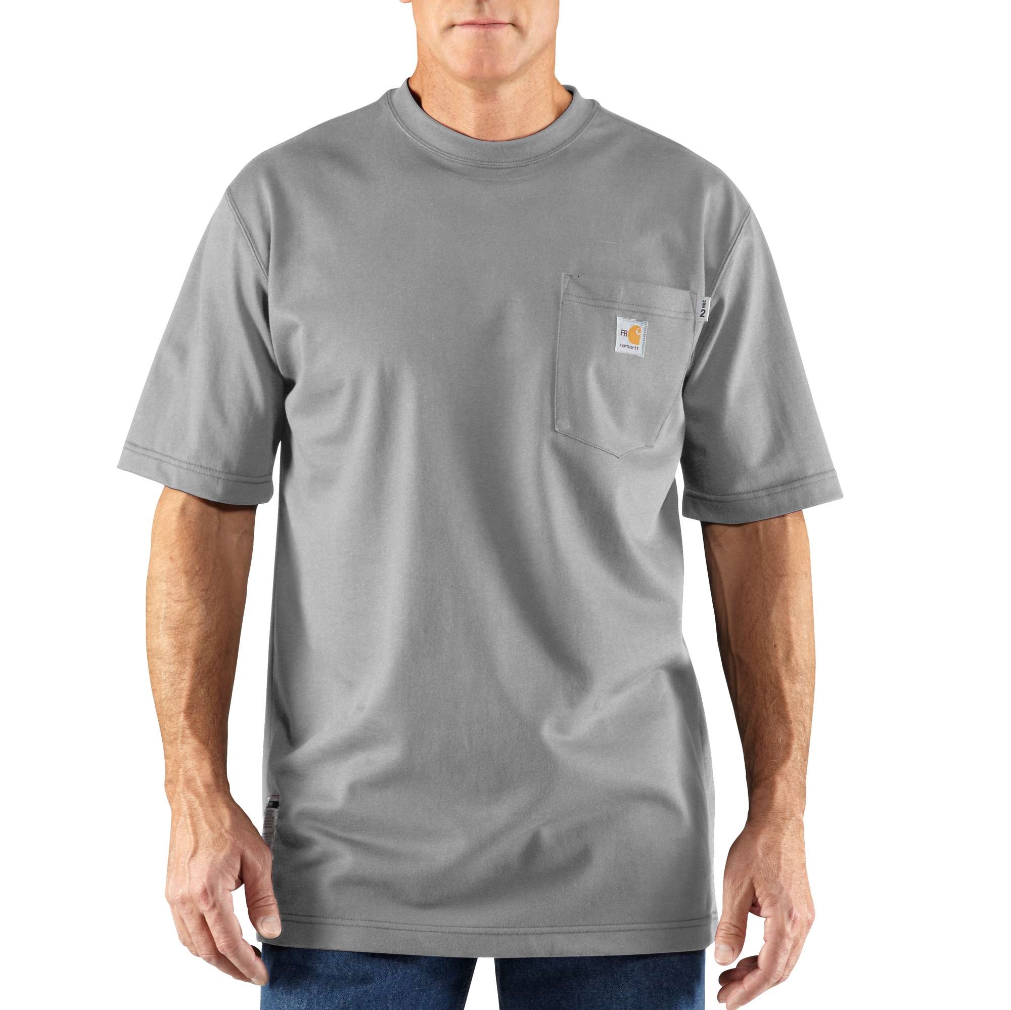 Carhartt Flame Resistant Cotton Short-Sleeve T-Shirt in light gray